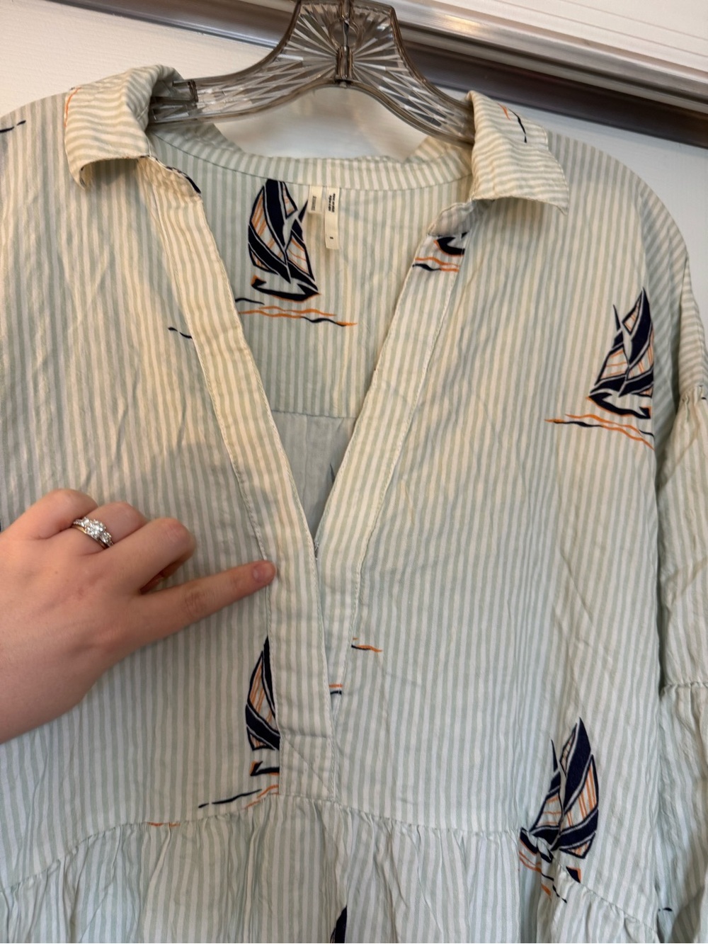 Anthropologie Tiered Maxi Dress with Sailboats - Picture 5 of 7